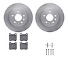 6512-65055 Brake Rotors w/5000 Advanced Brake Pads Kit with Hardware, 1997-2008 GM, Position: Rear - image 1