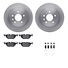6512-65063 Brake Rotors w/5000 Advanced Brake Pads Kit with Hardware, 1999-2010 GM, Position: Rear - image 1