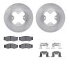 6512-67100 Brake Rotors w/5000 Advanced Brake Pads Kit with Hardware, 1984-1985 Infiniti/Nissan, Position: Front - image 1