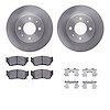6512-67104 Brake Rotors w/5000 Advanced Brake Pads Kit with Hardware, 1991-2017 Infiniti/Nissan, Position: Front - image 1
