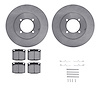 6512-67110 Brake Rotors w/5000 Advanced Brake Pads Kit with Hardware, 1976-1981 Infiniti/Nissan, Position: Front - image 1