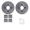 6512-67118 Brake Rotors w/5000 Advanced Brake Pads Kit with Hardware, 1976-1982 Infiniti/Nissan, Position: Front - image 1