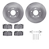 6512-67133 Brake Rotors w/5000 Advanced Brake Pads Kit with Hardware, 1989-1990 Infiniti/Nissan, Position: Front - image 1