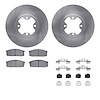 6512-67138 Brake Rotors w/5000 Advanced Brake Pads Kit with Hardware, 1987-1988 Infiniti/Nissan, Position: Front - image 1