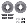 6512-67175 Brake Rotors w/5000 Advanced Brake Pads Kit with Hardware, 1982-1986 Infiniti/Nissan, Position: Front - image 1