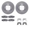 6512-67181 Brake Rotors w/5000 Advanced Brake Pads Kit with Hardware, 1986-1986 Infiniti/Nissan, Position: Front - image 1