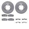 6512-67183 Brake Rotors w/5000 Advanced Brake Pads Kit with Hardware, 1982-1985 Infiniti/Nissan, Position: Front - image 1