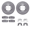 6512-67184 Brake Rotors w/5000 Advanced Brake Pads Kit with Hardware, 1986-1986 Infiniti/Nissan, Position: Front - image 1