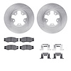 6512-67199 Brake Rotors w/5000 Advanced Brake Pads Kit with Hardware, 1984-1989 Infiniti/Nissan, Position: Front - image 1