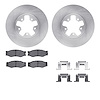 6512-67200 Brake Rotors w/5000 Advanced Brake Pads Kit with Hardware, 1987-1988 Infiniti/Nissan, Position: Front - image 1