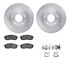 6512-67236 Brake Rotors w/5000 Advanced Brake Pads Kit with Hardware, 1989-1999 Infiniti/Nissan, Position: Front - image 1