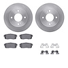 6512-67253 Brake Rotors w/5000 Advanced Brake Pads Kit with Hardware, 2000-2006 Infiniti/Nissan, Position: Rear - image 1