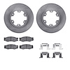 6512-67275 Brake Rotors w/5000 Advanced Brake Pads Kit with Hardware, 1983-1985 Infiniti/Nissan, Position: Front - image 1