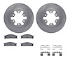 6512-67278 Brake Rotors w/5000 Advanced Brake Pads Kit with Hardware, 1985-2012 Infiniti/Nissan, Position: Front - image 1