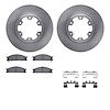 6512-67281 Brake Rotors w/5000 Advanced Brake Pads Kit with Hardware, 1985-2002 Infiniti/Nissan, Position: Front - image 1