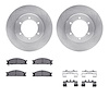 6512-67299 Brake Rotors w/5000 Advanced Brake Pads Kit with Hardware, 1998-2015 Infiniti/Nissan, Position: Front - image 1