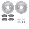 6512-67303 Brake Rotors w/5000 Advanced Brake Pads Kit with Hardware, 2000-2004 Infiniti/Nissan, Position: Rear - image 1