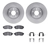 6512-67345 Brake Rotors w/5000 Advanced Brake Pads Kit with Hardware, 2005-2013 Infiniti/Nissan, Position: Front - image 1
