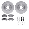 6512-67347 Brake Rotors w/5000 Advanced Brake Pads Kit with Hardware, 2009-2021 Infiniti/Nissan, Position: Front - image 1