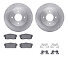 6512-67356 Brake Rotors w/5000 Advanced Brake Pads Kit with Hardware, 2004-2006 Infiniti/Nissan, Position: Rear - image 1