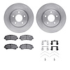 6512-67392 Brake Rotors w/5000 Advanced Brake Pads Kit with Hardware, 2008-2015 Infiniti/Nissan, Position: Front - image 1