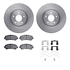 6512-67403 Brake Rotors w/5000 Advanced Brake Pads Kit with Hardware, 2007-2017 Infiniti/Nissan, Position: Front - image 1