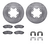 6512-67445 Brake Rotors w/5000 Advanced Brake Pads Kit with Hardware, 2000-2004 Infiniti/Nissan, Position: Front - image 1