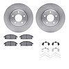 6512-67453 Brake Rotors w/5000 Advanced Brake Pads Kit with Hardware, 2004-2017 Infiniti/Nissan, Position: Front - image 1