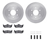6512-67471 Brake Rotors w/5000 Advanced Brake Pads Kit with Hardware, 2004-2015 Infiniti/Nissan, Position: Rear - image 1