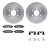 6512-67474 Brake Rotors w/5000 Advanced Brake Pads Kit with Hardware, 2004-2005 Infiniti/Nissan, Position: Front - image 1