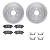 6512-67480 Brake Rotors w/5000 Advanced Brake Pads Kit with Hardware, 2005-2012 Infiniti/Nissan, Position: Rear - image 1