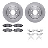 6512-67486 Brake Rotors w/5000 Advanced Brake Pads Kit with Hardware, 2005-2021 Multiple Makes/Models, Position: Front - image 1