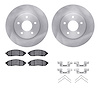 6512-67519 Brake Rotors w/5000 Advanced Brake Pads Kit with Hardware, 2011-2021 Multiple Makes/Models, Position: Front - image 1