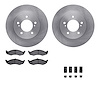 6512-67540 Brake Rotors w/5000 Advanced Brake Pads Kit with Hardware, 1996-2002 Ford/Lincoln/Mercury/Mazda, Position: Front - image 1