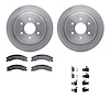 6512-67546 Brake Rotors w/5000 Advanced Brake Pads Kit with Hardware, Fits Select Infiniti/Nissan, Position: Rear - image 1