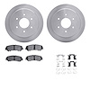 6512-67549 Brake Rotors w/5000 Advanced Brake Pads Kit with Hardware, Fits Select Infiniti/Nissan, Position: Rear - image 1