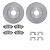 6512-67552 Brake Rotors w/5000 Advanced Brake Pads Kit with Hardware, Fits Select Infiniti/Nissan, Position: Front - image 1