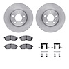 6512-68042 Brake Rotors w/5000 Advanced Brake Pads Kit with Hardware, 2003-2005 Infiniti/Nissan, Position: Front - image 1