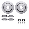 6512-68056 Brake Rotors w/5000 Advanced Brake Pads Kit with Hardware, 2007-2015 Infiniti/Nissan, Position: Rear - image 1