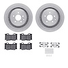 6512-68065 Brake Rotors w/5000 Advanced Brake Pads Kit with Hardware, 2008-2020 Infiniti/Nissan, Position: Rear - image 1