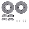 6512-72060 Brake Rotors w/5000 Advanced Brake Pads Kit with Hardware, 1987-1991 Multiple Makes/Models, Position: Front - image 1