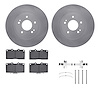 6512-72061 Brake Rotors w/5000 Advanced Brake Pads Kit with Hardware, 1991-1993 Multiple Makes/Models, Position: Front - image 1