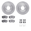 6512-72071 Brake Rotors w/5000 Advanced Brake Pads Kit with Hardware, 1983-1989 Multiple Makes/Models, Position: Front - image 1