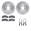 6512-72110 Brake Rotors w/5000 Advanced Brake Pads Kit with Hardware, 1991-2004 Multiple Makes/Models, Position: Front - image 1