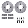6512-72125 Brake Rotors w/5000 Advanced Brake Pads Kit with Hardware, 1991-1991 Mitsubishi, Position: Front - image 1