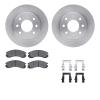 6512-72141 Brake Rotors w/5000 Advanced Brake Pads Kit with Hardware, 1998-1998 Mitsubishi, Position: Front - image 1