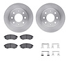 6512-72145 Brake Rotors w/5000 Advanced Brake Pads Kit with Hardware, 2005-2006 Kia/Hyundai/Genesis, Position: Front - image 1
