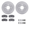 6512-72170 Brake Rotors w/5000 Advanced Brake Pads Kit with Hardware, 1992-1996 Multiple Makes/Models, Position: Front - image 1