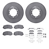 6512-72187 Brake Rotors w/5000 Advanced Brake Pads Kit with Hardware, 1981-1987 Multiple Makes/Models, Position: Front - image 1