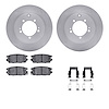 6512-72194 Brake Rotors w/5000 Advanced Brake Pads Kit with Hardware, 1994-1994 Mopar, Position: Rear - image 1